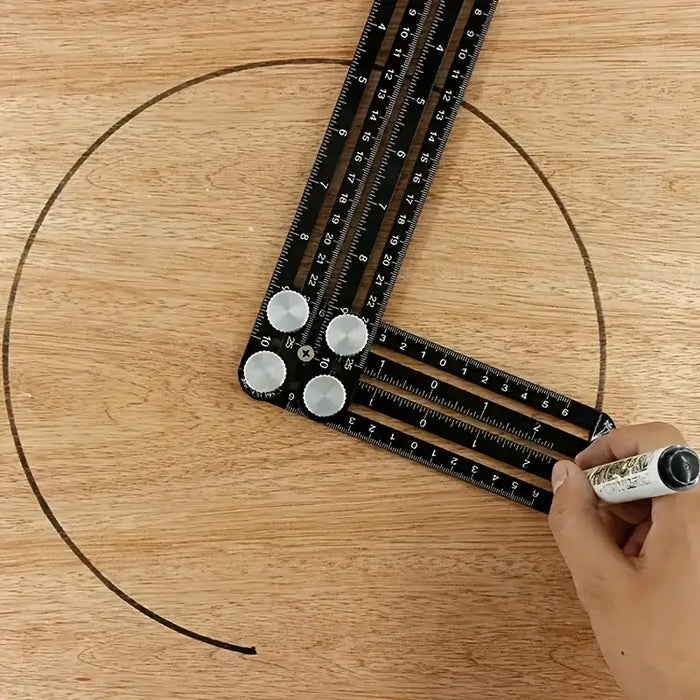 Righello di misurazione multi-angolo, angolare, in lega di alluminio, 12 strumenti di side-design per Piastrellisti