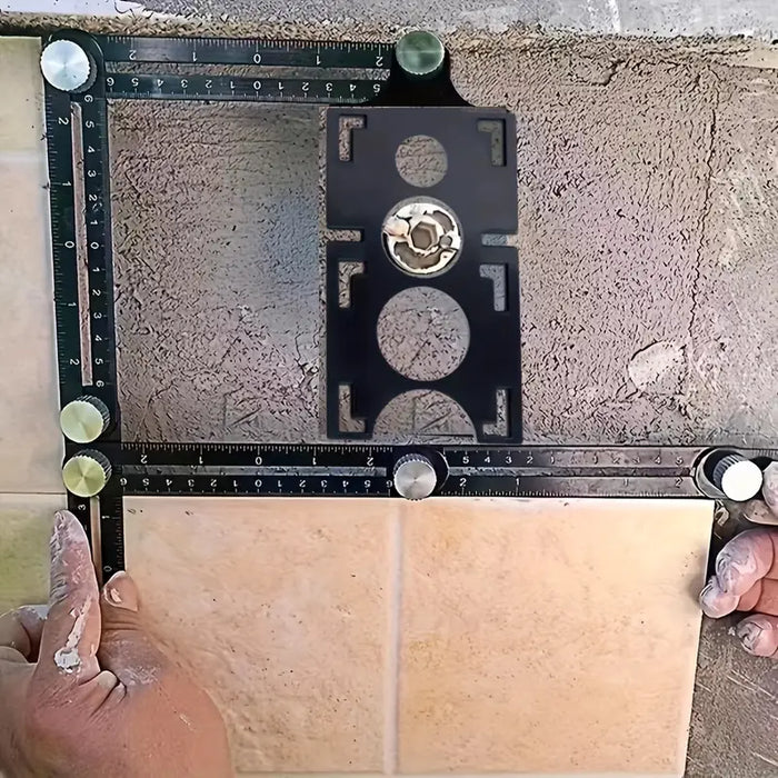 Righello di misurazione multi-angolo, angolare, in lega di alluminio, 12 strumenti di side-design per Piastrellisti
