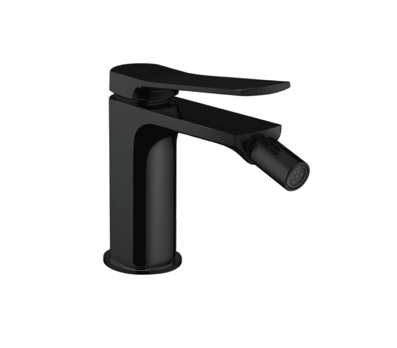 MOON Monocomando bidet con scarico click-clack NERO OPACO