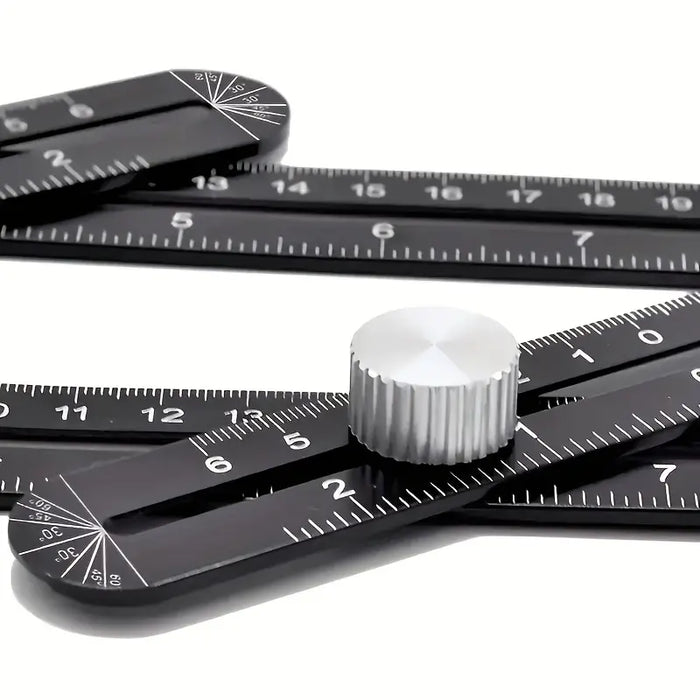 Righello di misurazione multi-angolo, angolare, in lega di alluminio, 12 strumenti di side-design per Piastrellisti