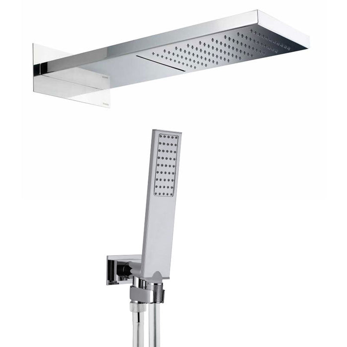 Soffione doccia acciao inox Bossini Manhattan 2 Getti con kit duplex Bossini Flat One