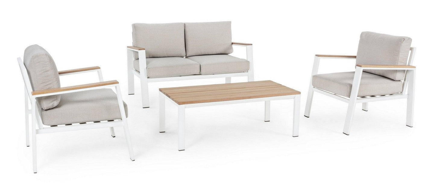 SET SALOTTO CON CUSCINI BELMAR BIANCO YK11 ANDREA BIZZOTTO