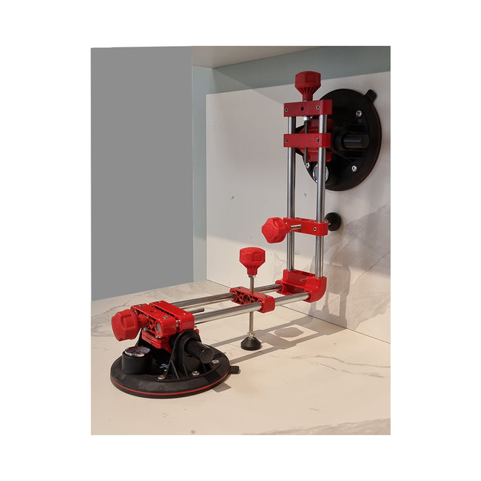 Ventosa Multifunzione Regolabile per Piastrelle, per Tirare e Allineare Piastrelle su Superfice ad angolo con Manometro