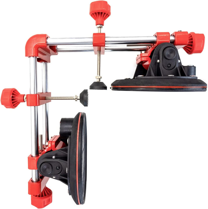 Ventosa Multifunzione Regolabile per Piastrelle, per Tirare e Allineare Piastrelle su Superfice ad angolo con Manometro