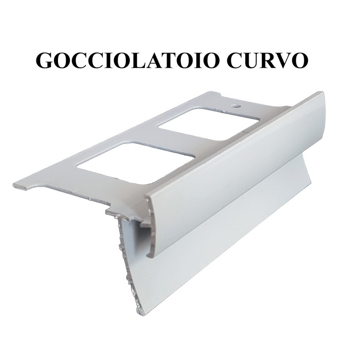 Profilo Gocciolatoio In Alluminio Per Balconi E Terrazze 5.5x9.5