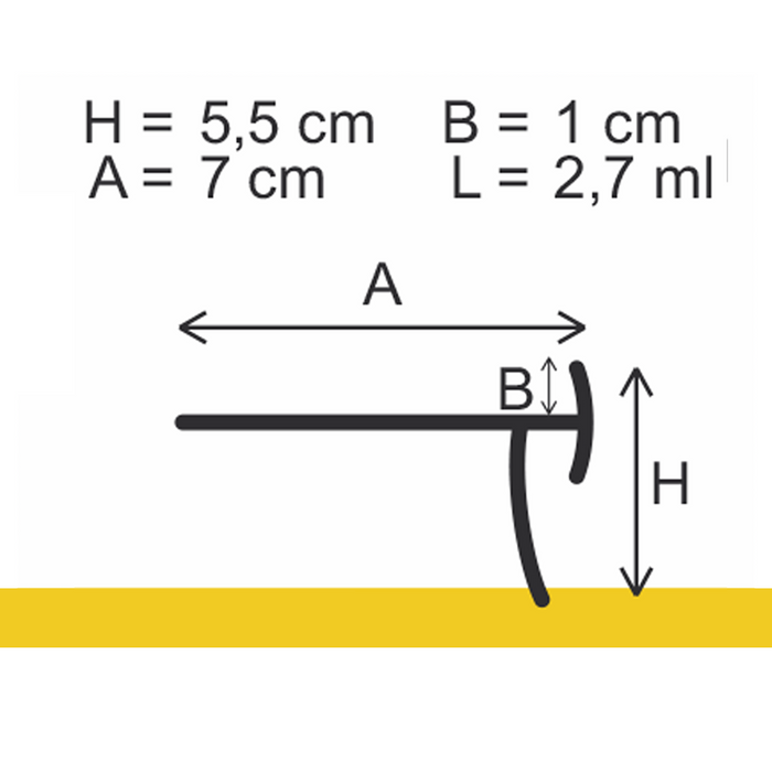 Profilo Gocciolatoio In Alluminio Per Balconi E Terrazze 5.5x9.5