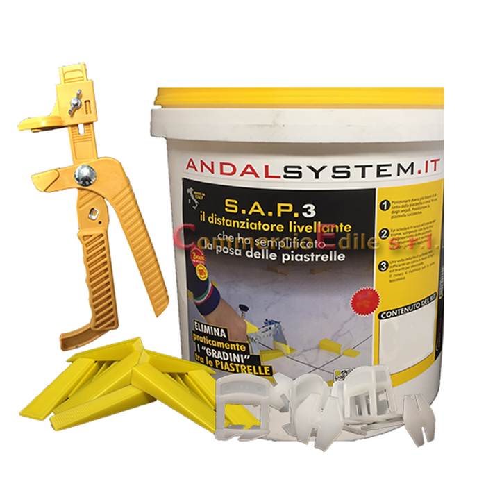 Kit Secchio Sap3 (100 Tiranti 2mm + 100 Cunei + 1 Pinza)