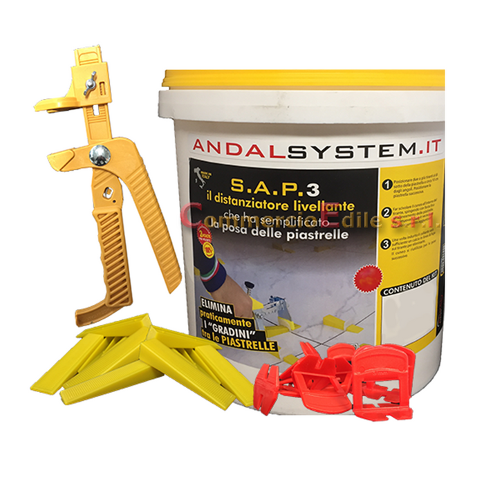 Kit Secchio Sap3 (100 Tiranti 3mm + 100 Cunei + 1 Pinza)