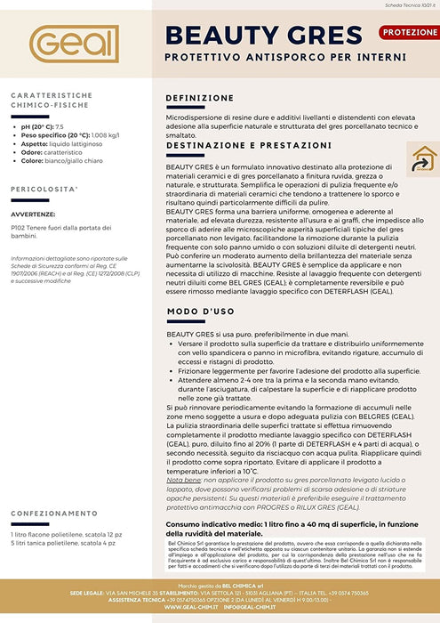 BEAUTY GRES Protettivo antisporco Geal