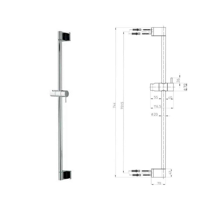 Colonna doccia con portasapone Bossini Mixa/3 D54025