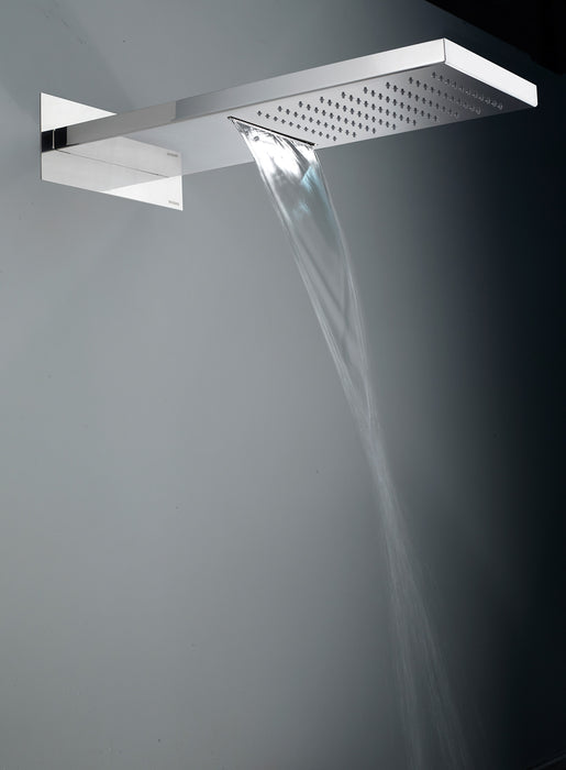 Soffione doccia acciao inox Bossini Manhattan 2 Getti con kit duplex Bossini Flat One