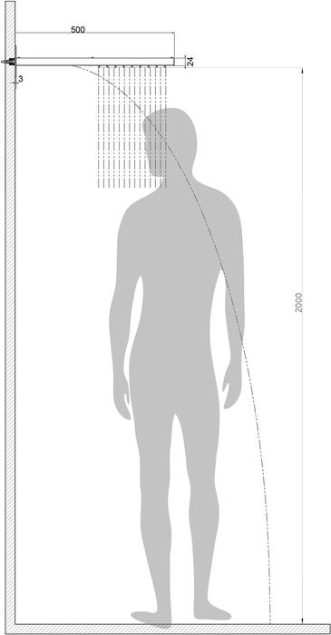 Soffione doccia acciao inox Bossini Manhattan 2 Getti con kit duplex Bossini Flat One