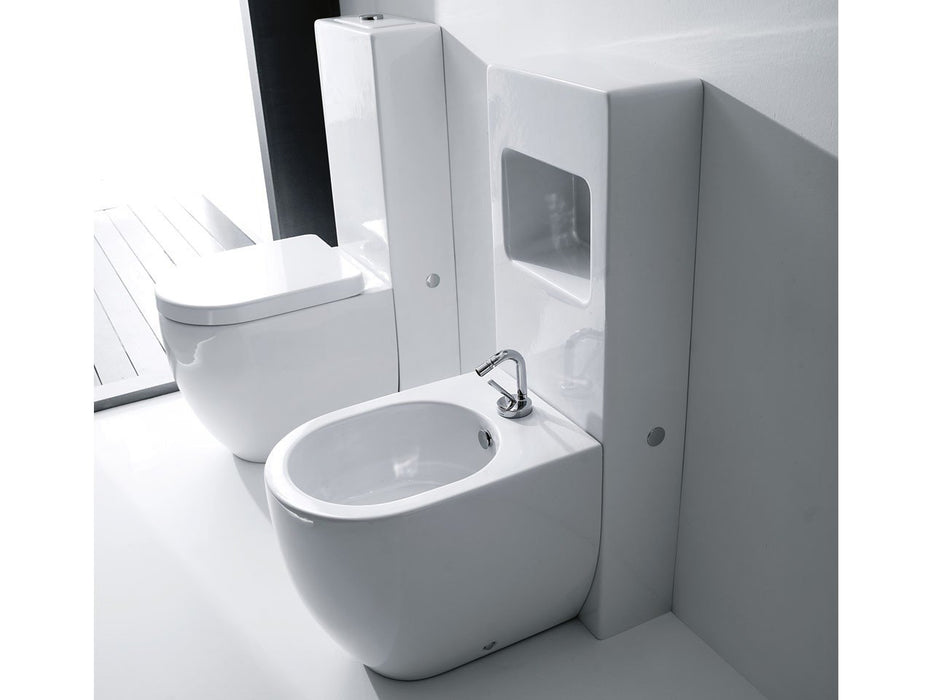 KIT Cassette Ceramica Unica per Wc Ego/Flo con Meccanismo Geberit e Bidet Kerasan