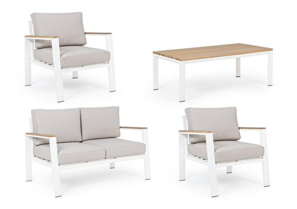 SET SALOTTO CON CUSCINI BELMAR BIANCO YK11 ANDREA BIZZOTTO