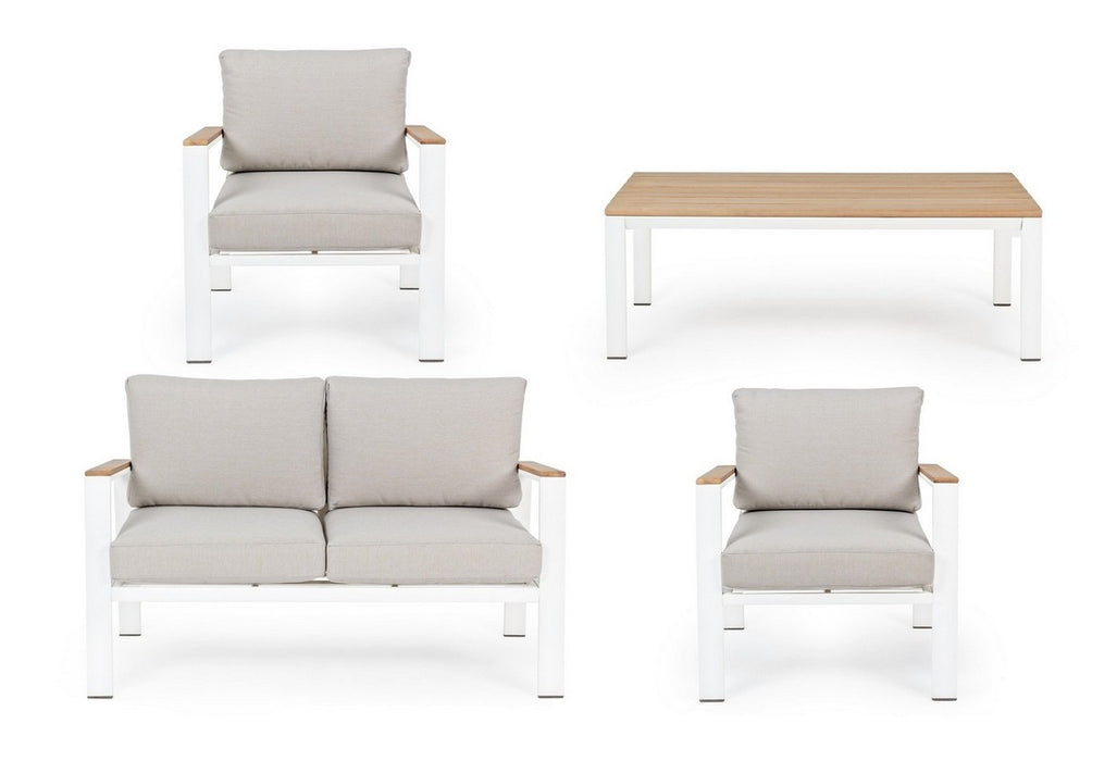 SET SALOTTO CON CUSCINI BELMAR BIANCO YK11 ANDREA BIZZOTTO