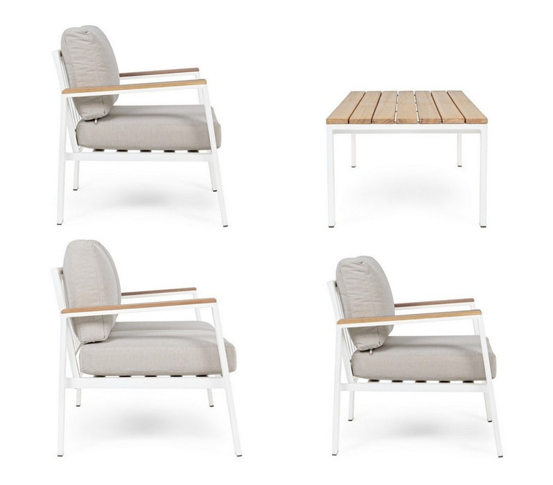 SET SALOTTO CON CUSCINI BELMAR BIANCO YK11 ANDREA BIZZOTTO