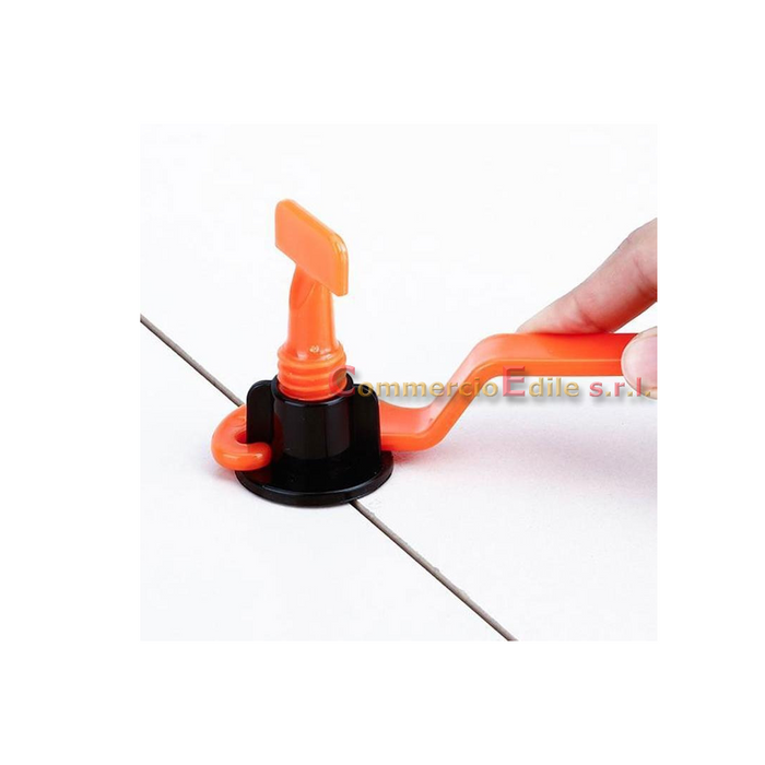 SAP5 - Distanziatore Livellante RIUTILIZZABILE per posa piastrelle con chiave di regolazione (100pz)